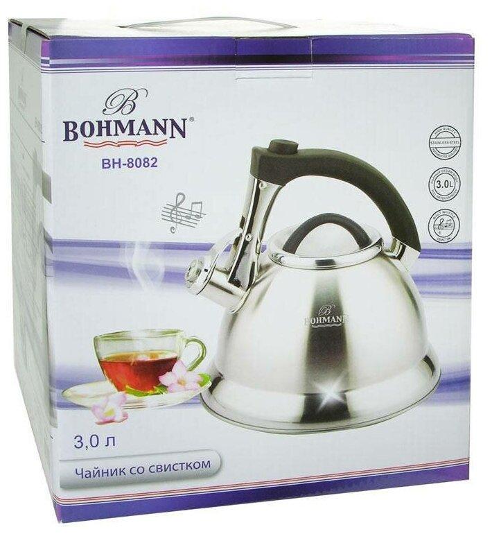 Чайник для плити Bohmann зі свистком 3,5 л (BH-8082) - фото 3 Чайник для плити Bohmann зі свистком 3,5 л (BH-8082) - фото 3