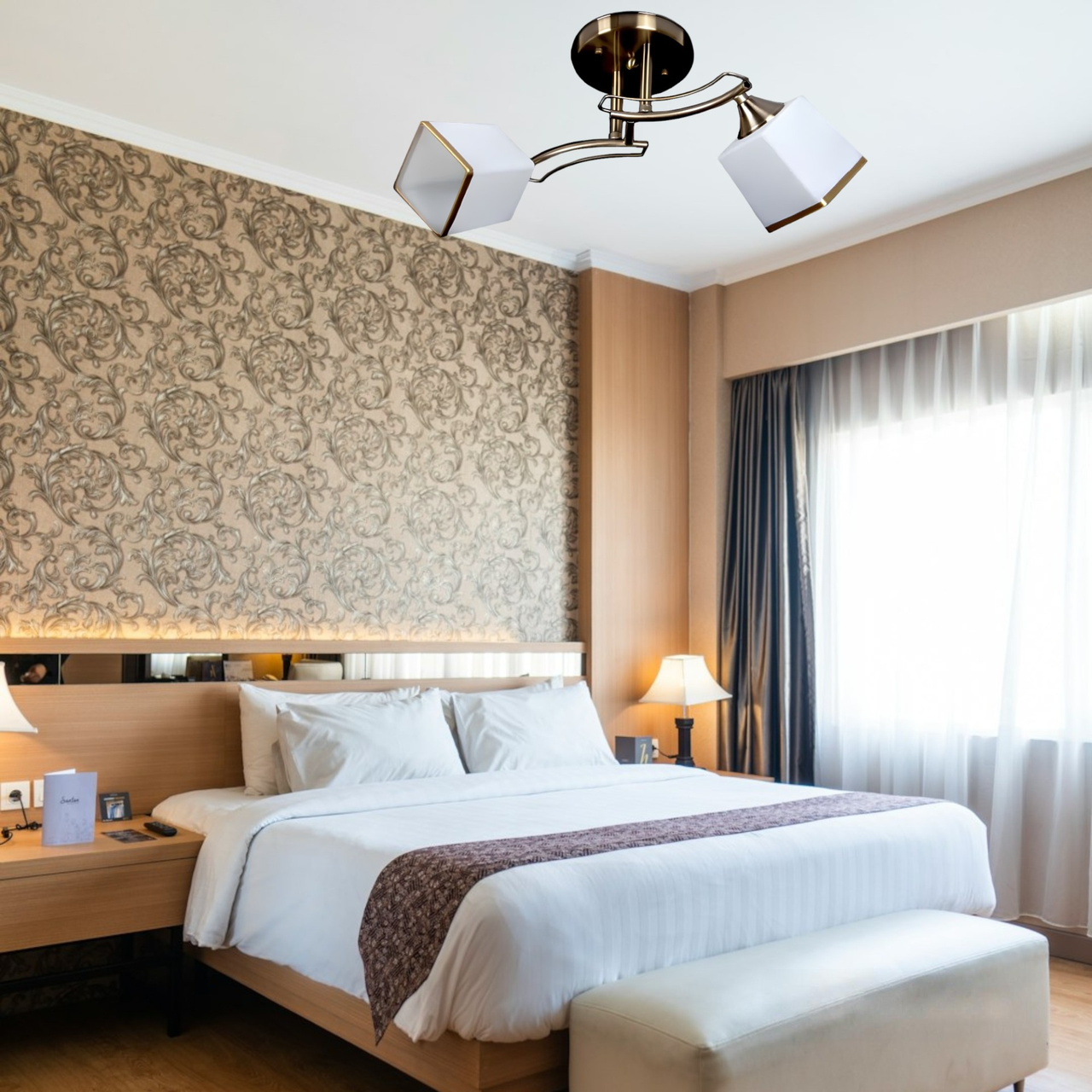 Люстра потлочная Svet Хай-тек Латунь (193054/2ab.sv) - фото 3 Люстра потлочная Svet Хай-тек Латунь (193054/2ab.sv) - фото 3