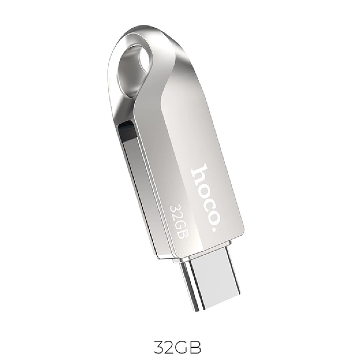 Флешка высокоскоростная USB 3,0 Type-C HOCO UD8 32GB с поддержкой OTG 2в1 Silver (10482213) - фото 4