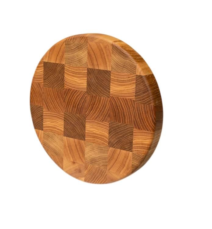 Доска разделочная торцевая BVD41 для кухни круглая 27 см (1000)