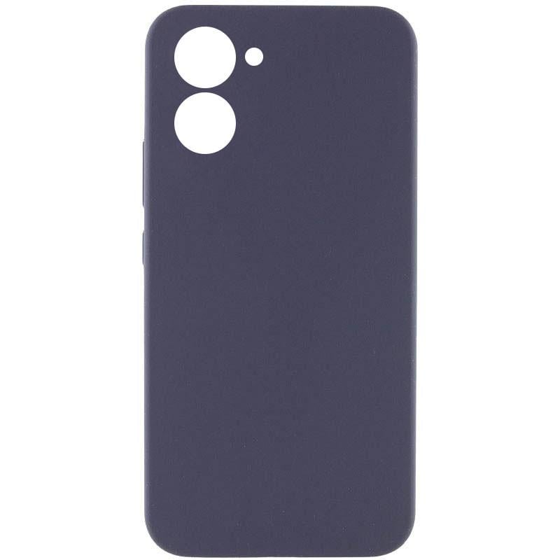 Противоударный чехол Silicone Cover Lakshmi Full Camera (AAA) для Realme C33 Серый / Dark Gray