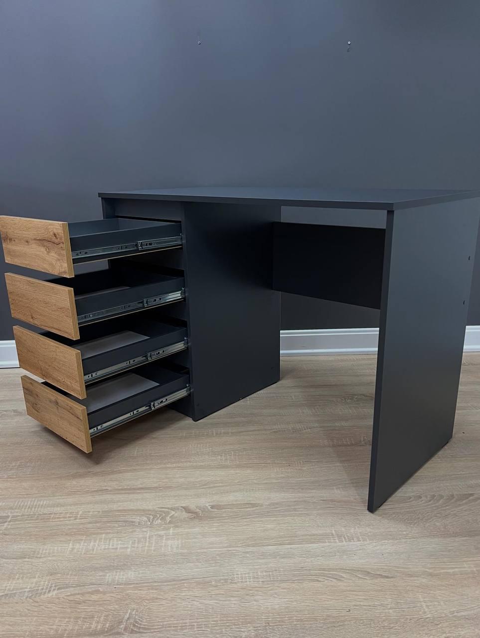 Стіл письмовий Арес лівий 1104х760х514 мм Антрацит/Дуб Аппалачі - фото 3 Стіл письмовий Арес лівий 1104х760х514 мм Антрацит/Дуб Аппалачі - фото 3