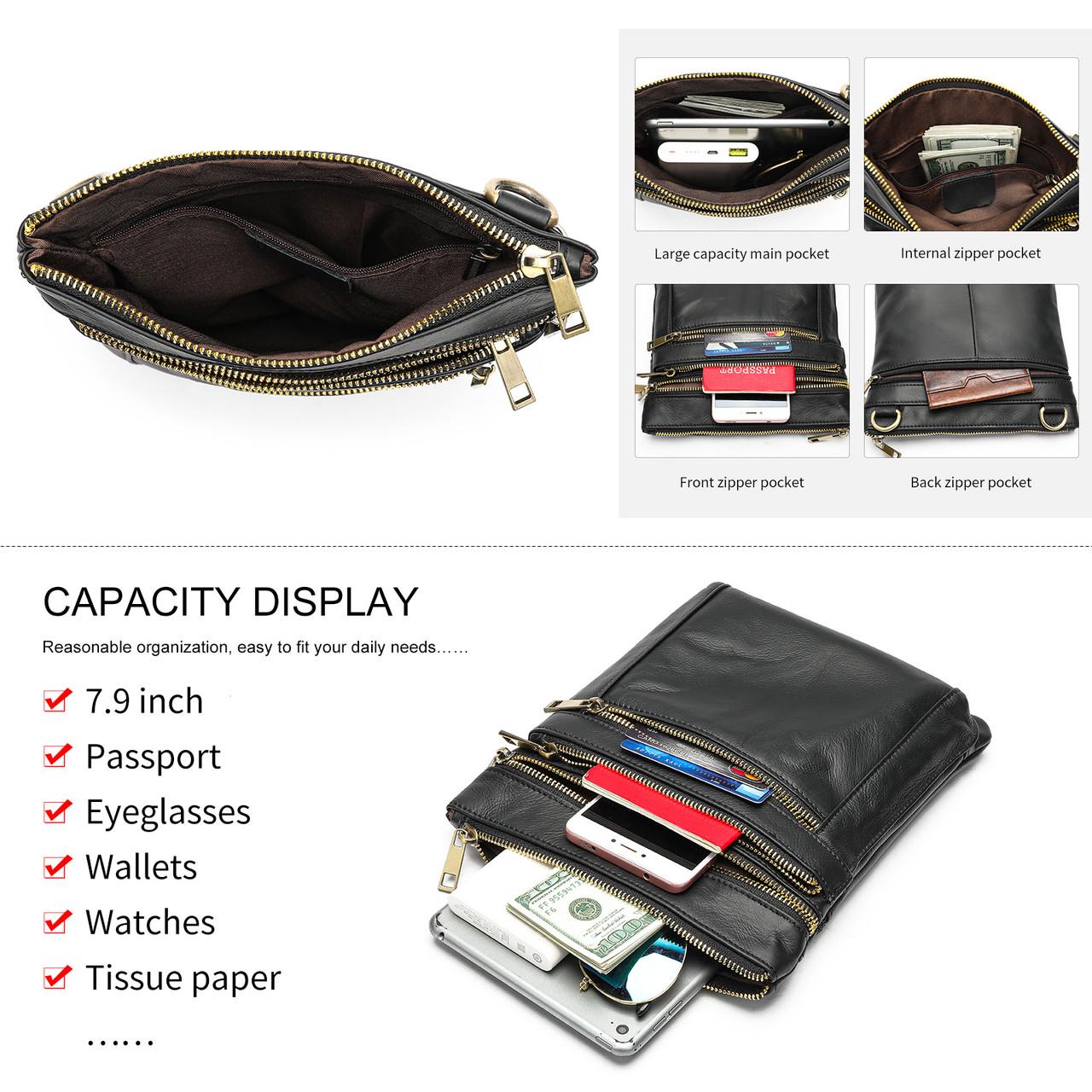 Чоловіча сумка через плече Lorian з натуральної шкіри на одне основне відділення Чорний (LR 256164-black) - фото 5 Чоловіча сумка через плече Lorian з натуральної шкіри на одне основне відділення Чорний (LR 256164-black) - фото 5