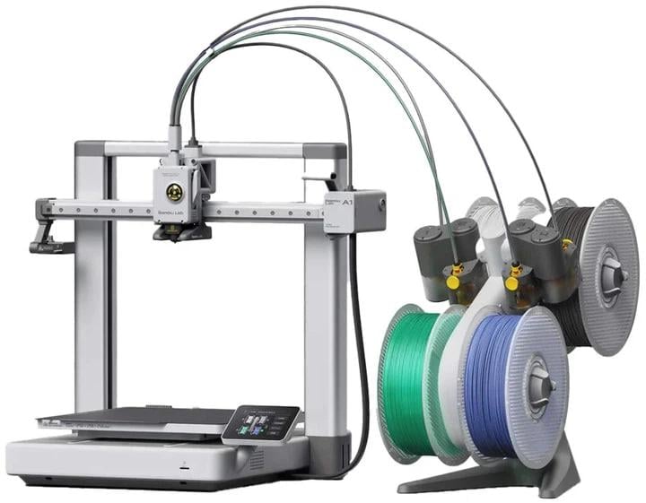 3D-принтер Bambu Lab A1 Combo з AMS lite 256x256x256 мм 500 мм/с автоматичне калібрування/багатоколірний друк 3D-принтер Bambu Lab A1 Combo з AMS lite 256x256x256 мм 500 мм/с автоматичне калібрування/багатоколірний друк