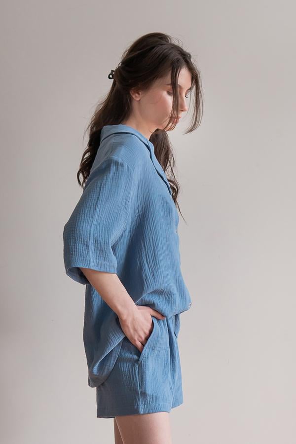 Піжама FORLY з шортами з мусліну Butterfly XS/S (ML0081-06-58) - фото 4 Піжама FORLY з шортами з мусліну Butterfly XS/S (ML0081-06-58) - фото 4