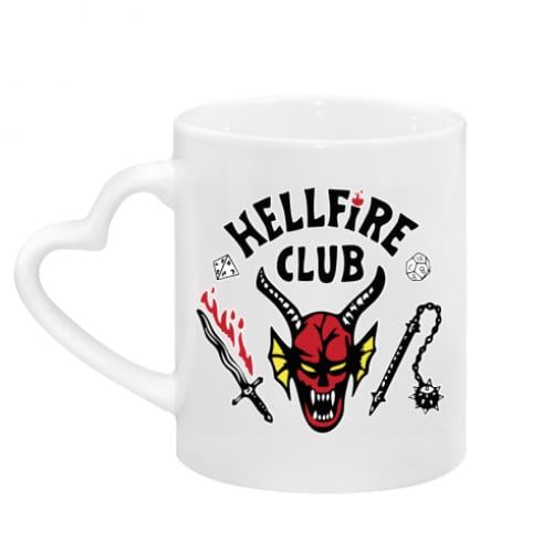 Чашка керамическая с ручкой в ​​виде сердца Hellfire club 320 мл Белый (11179743-1-168811)