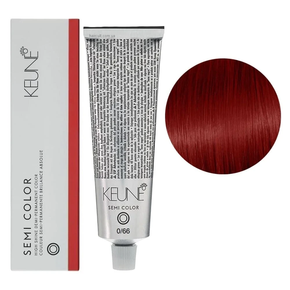 Краска тонирующая безаммиачная для волос Keune Semi Color 0.66 Red 60 мл