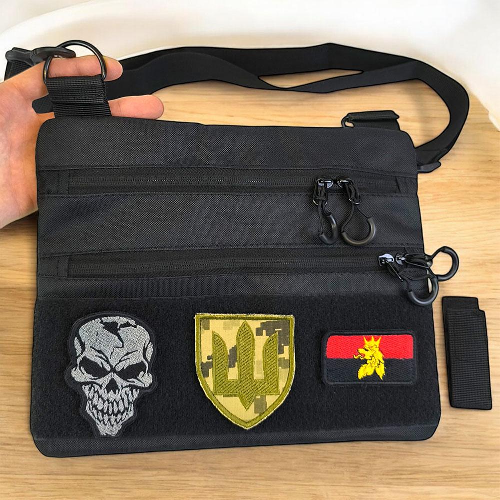 Сумка-кобура мужская 30х24 см Черный (521246) - фото 5 Сумка-кобура мужская 30х24 см Черный (521246) - фото 5