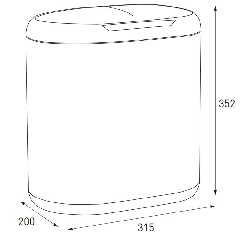 Відро для сміття сенсорне MIXXUS Topper-TC0112 MI7082 з кришкою 12 л Білий (258314) - фото 7