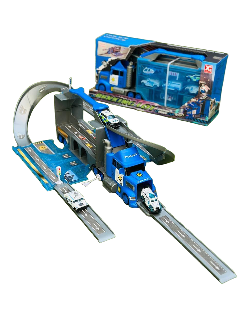 Дитячий автотрек паркінг для машинок іграшковий автовоз трейлер набір валіза з машинками фура із треком(2688229857) Дитячий автотрек паркінг для машинок іграшковий автовоз трейлер набір валіза з машинками фура із треком(2688229857)