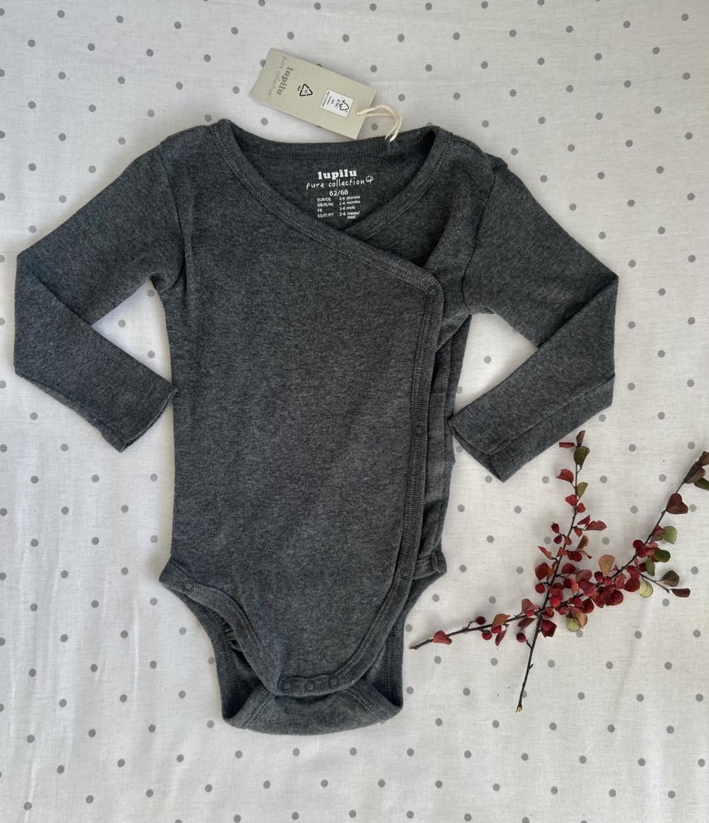 Бодік Lupilu на запах 62/68 см на 3-6 міс. Сірий (2824802681)