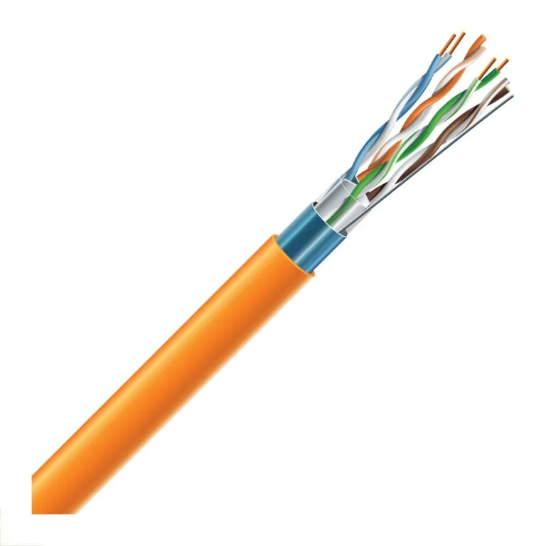 Кабель для интернета витая пара категория Cat. 6 F/UTP 4x2x23 AWG LSZH Оранжевый (35508629)