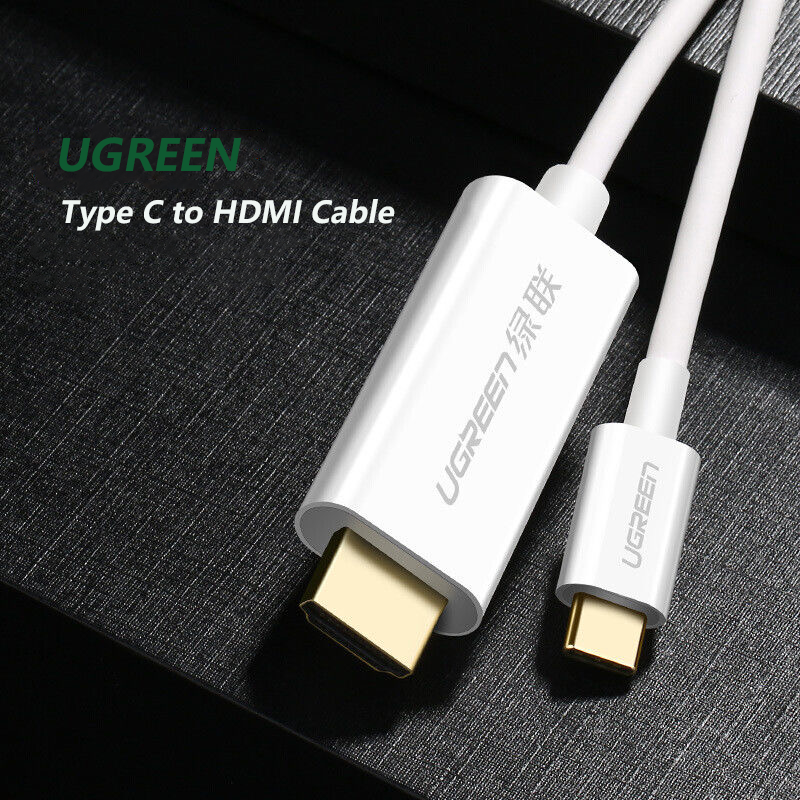 Кабель UGREEN Type-C-HDMI 4K 60Hz відеоконвертер USB-C на HDMI 2.0 Thunderbolt 3 1,5 м Білий (30841) - фото 2