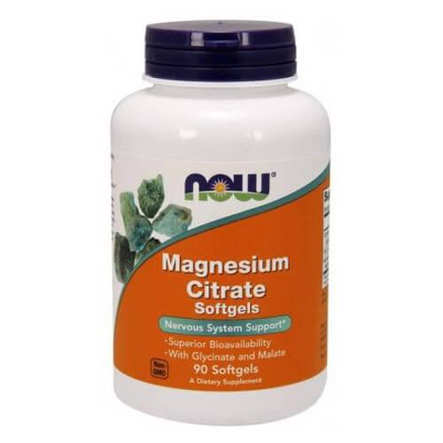 Магний NOW Magnesium Citrate 134 мг 90 softgels (NOW-01297)