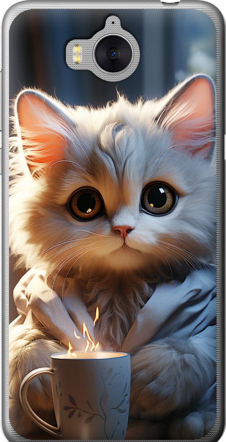 Чехол на Huawei Y5 2017 White cat (5646t-992-42517)