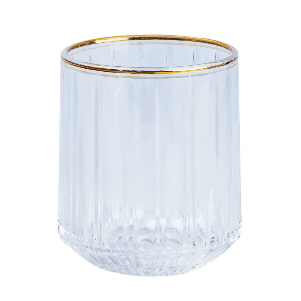 Набор стаканов Lirmartur фигурных 6 шт. по 315 мл с декором Прозрачный/Золотой - фото 3