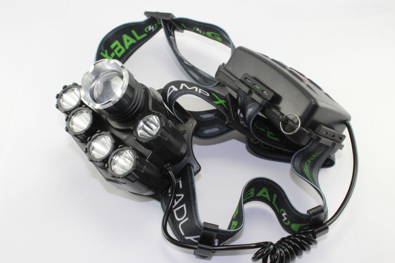 Налобный фонарь аккумуляторный (22012-Нов)