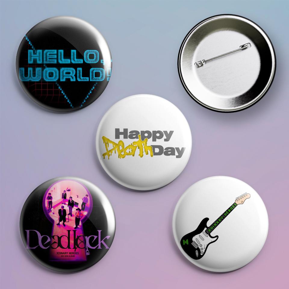 Значки на рюкзак с принтом K-pop XDINARY HEROES 4 шт.