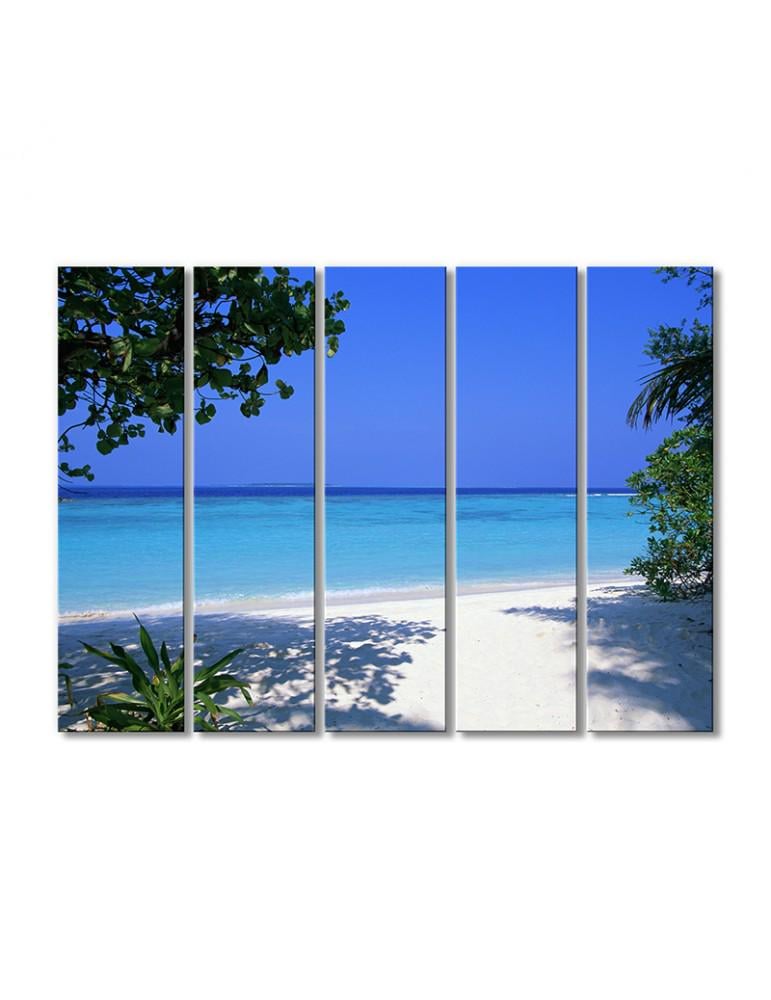 Картина модульная Пляж в тени 5 модулей 70x105 см