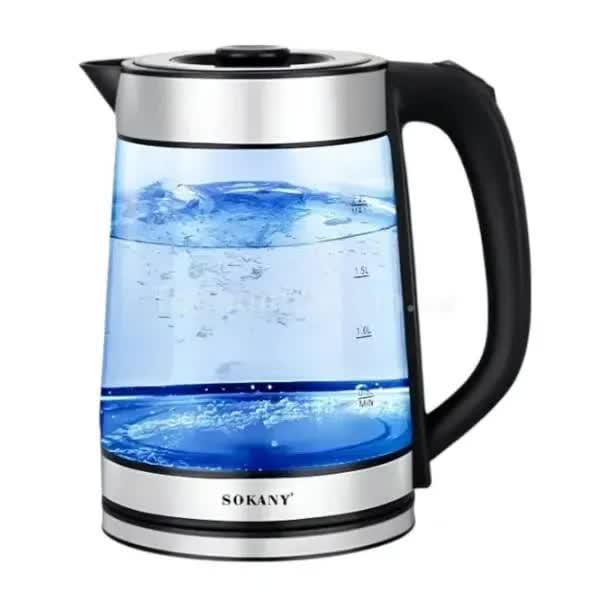 Електрочайник скляний Sokany SK-SH-1089 2в1 з заварником 2,2 л/0,8 л (28263722) - фото 2