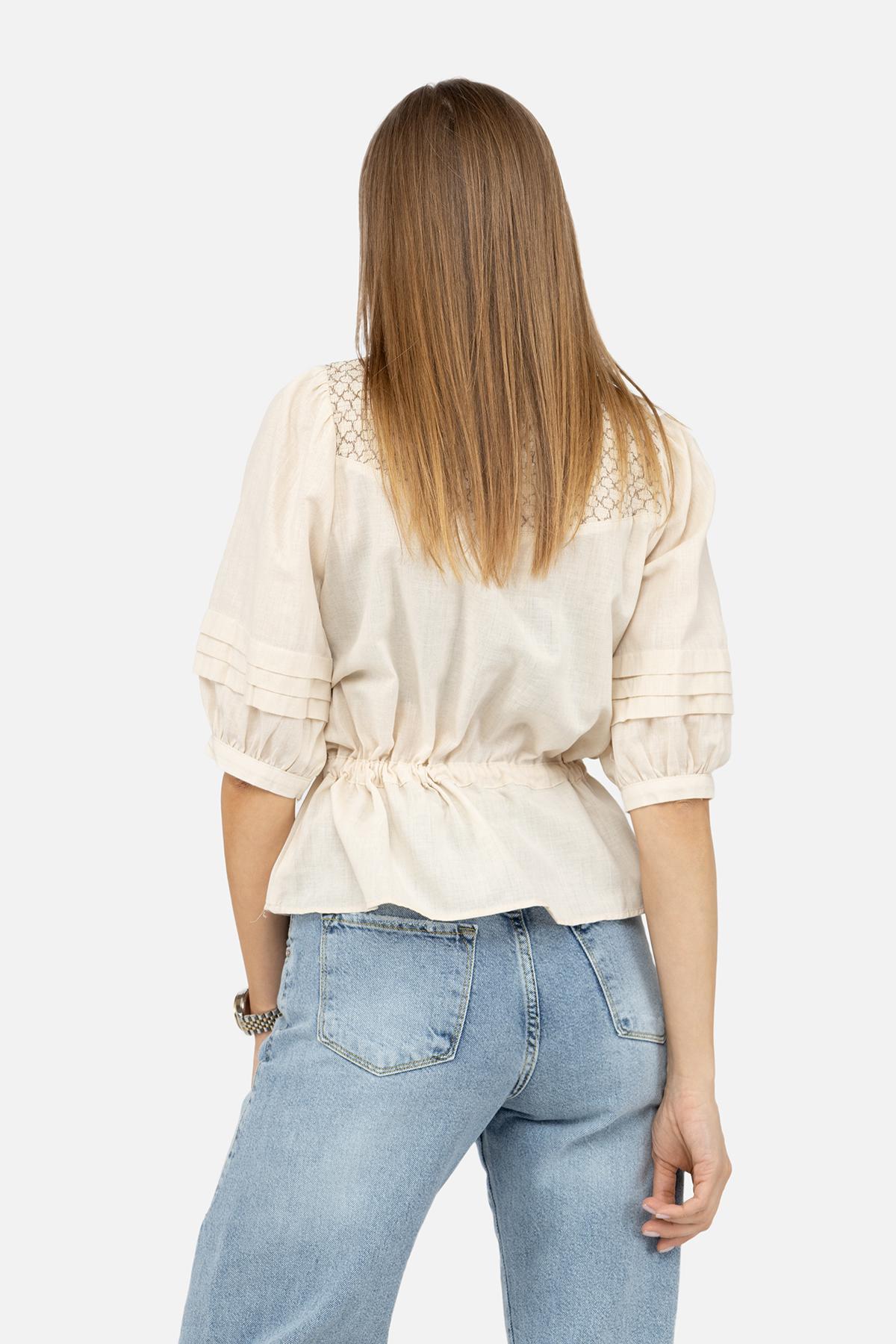 Вышиванка женская ЦБ-00248998 р. 44 Бежевый (SKT000990562) - фото 3 Вышиванка женская ЦБ-00248998 р. 44 Бежевый (SKT000990562) - фото 3