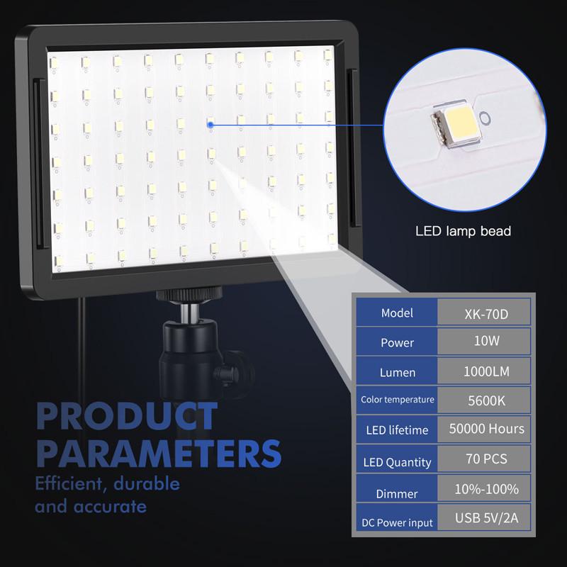 Комплект Led света Teyeleec XK-70D 3хLed светильника со стойками и цветными светофильтрами - фото 3