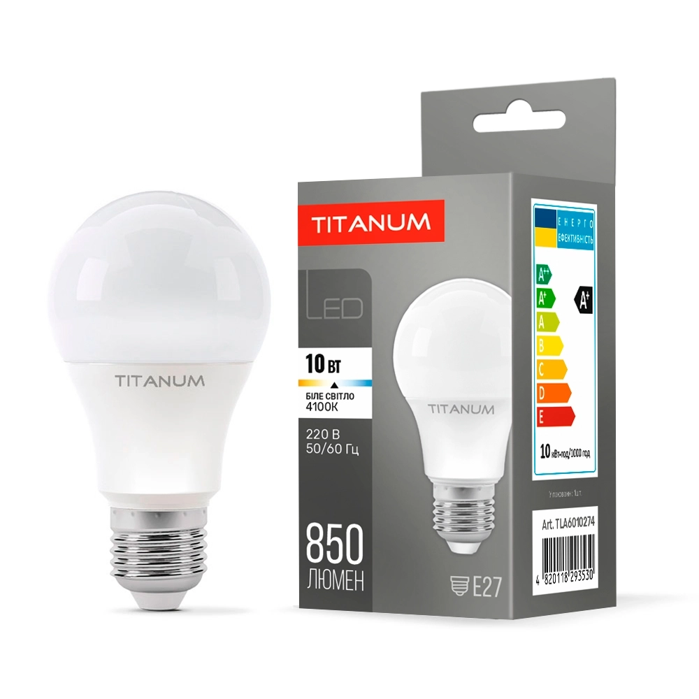 LED-лампа TITANUM A60 10W E27 4100K (TLA6010274)