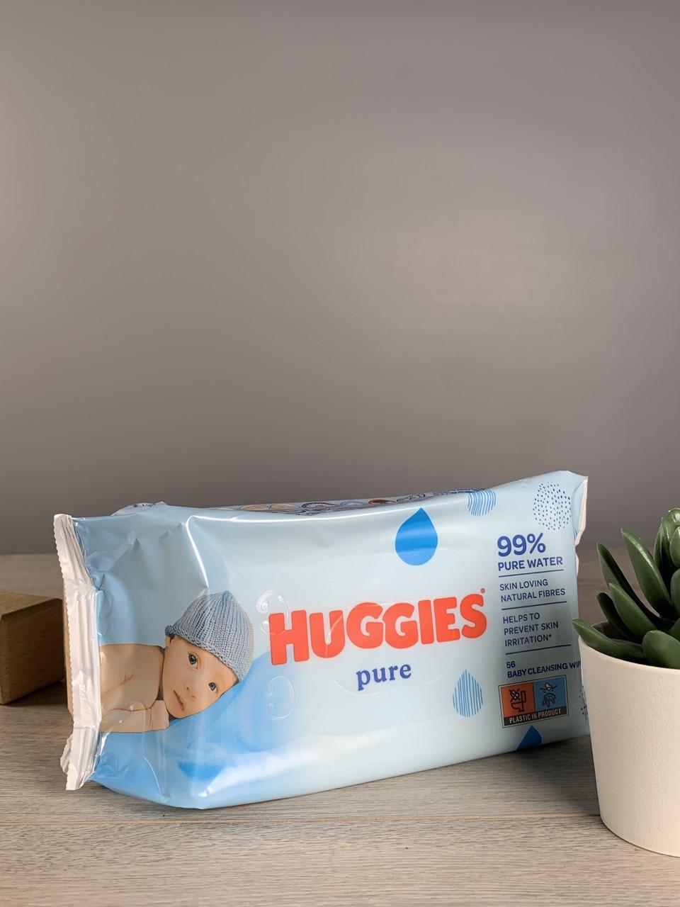 Салфетки детские влажные Huggies pure 56 шт. (1903439630)
