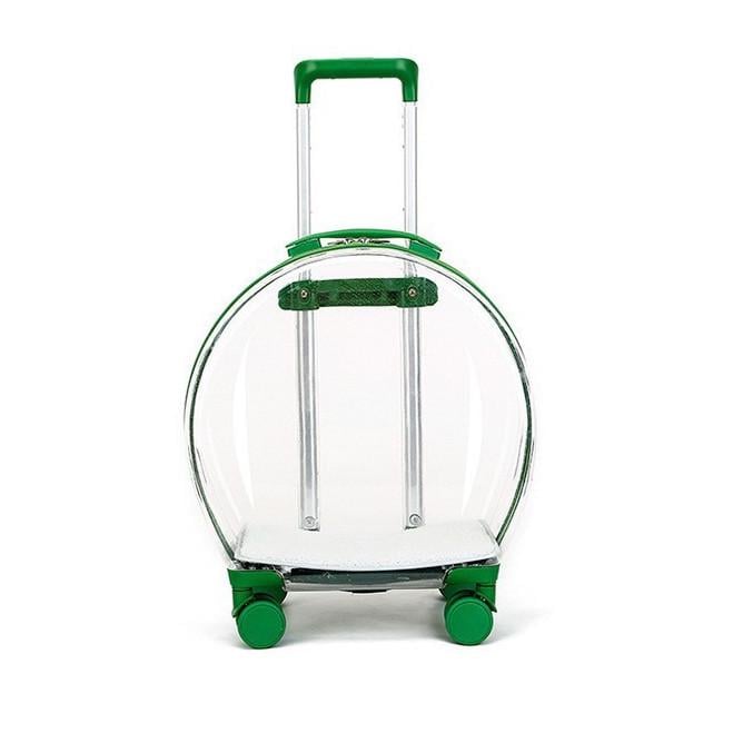 Сумка-тележка для переноски домашних питомцев CosmoPet CP-302 с телескопической ручкой 47х42х24 см Green (2652574745)