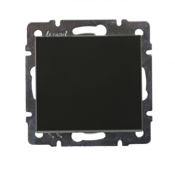 Вимикач одноклавішний Lezard Rain Антрацитовий (26496696)