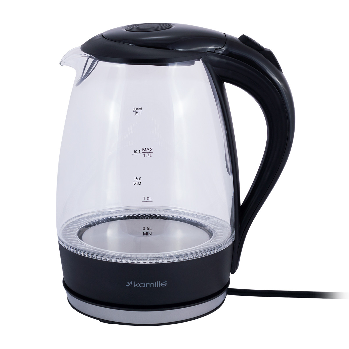 Електрочайник Kamille 1,7 л з синім LED підсвічуванням KM-1700B