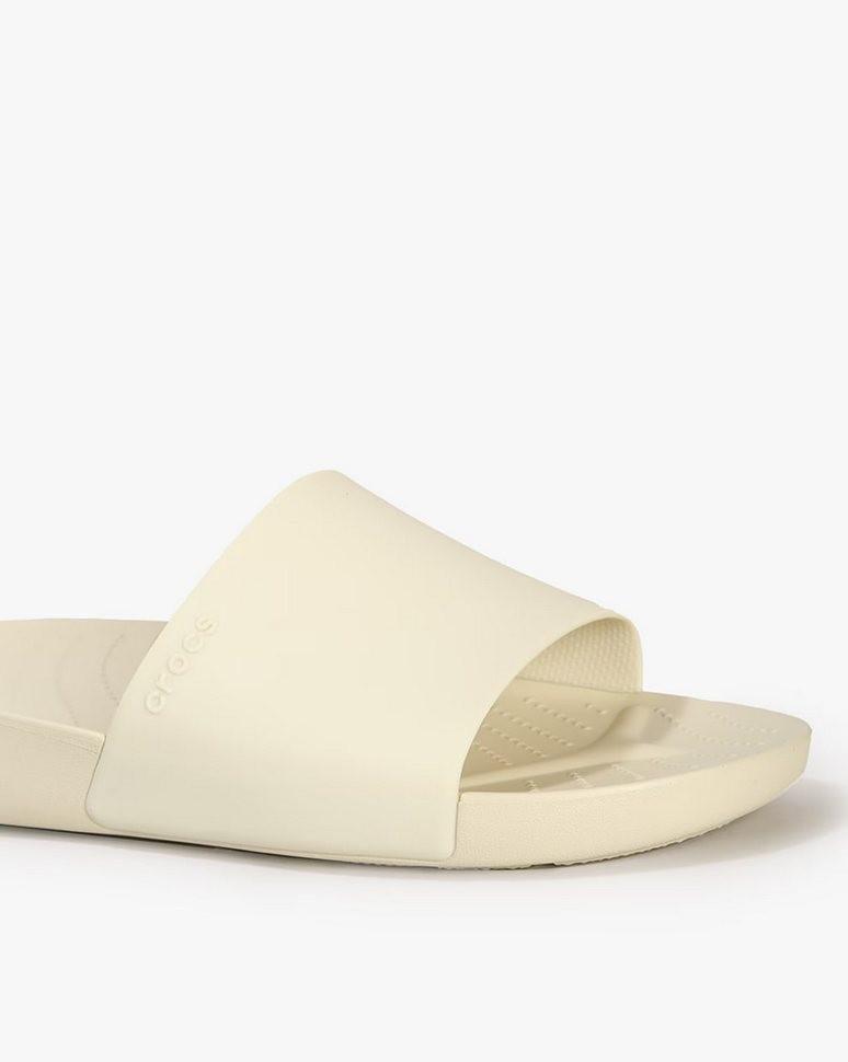 Шльопанці жіночі утеплені Crocs Slide Splash р. 39-40 Бежевий (11584) - фото 3