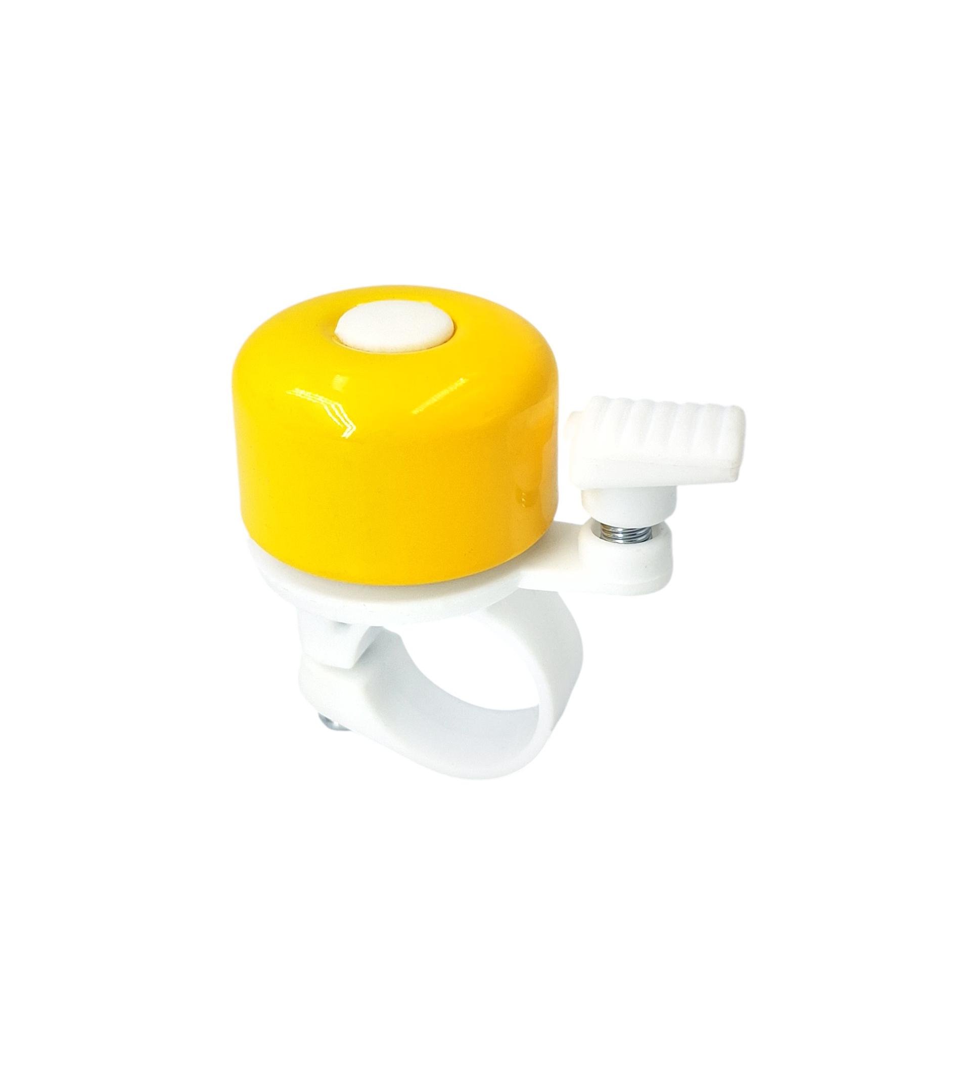 Велосипедный звонок механический Белый с желтым (G0001905)
