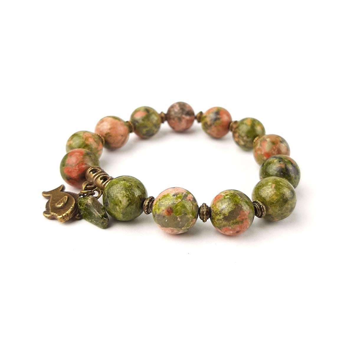 Браслет DARSANA Ихтис из натурального камня яшма унакит (DRSU005166)