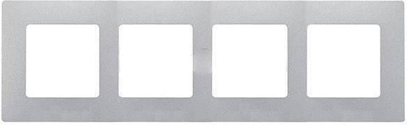 Рамка 4 поста Legrand 672554 Etika пластик Алюминий (11577926)