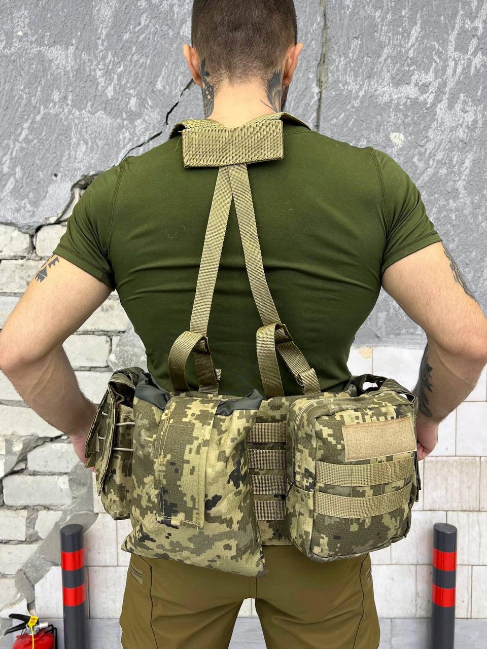 Ремінно-плечова система Attack із сітчастою підкладкою Піксель - фото 3