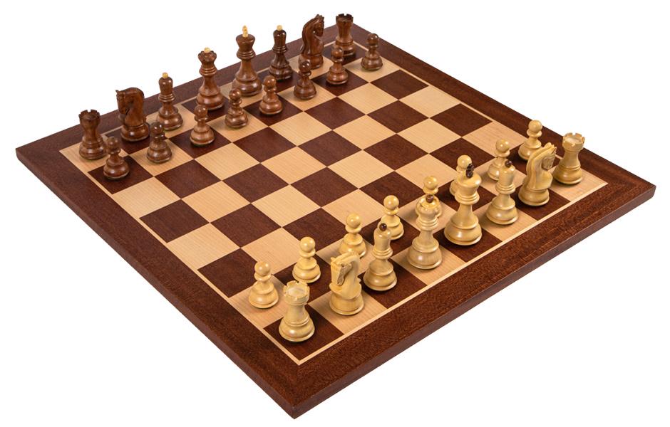 Набор шахмат Sapele Maple Dark Загреб №6 доска 54х54 см Коричневый