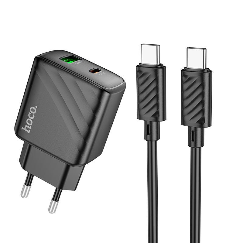 Адаптер мережевий HOCO CS23 A Type-C/Type-C 30W 3 A 1 м Black (595870) - фото 9