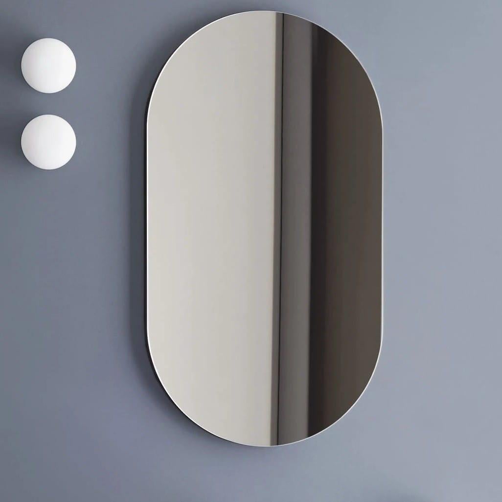 Зеркало для ванной комнаты Cielo Catino Ovale 900x500 овальное, без подсветки (CASPONM Black Matte)