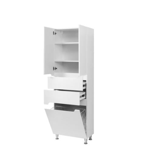 Пенал в ванную комнату П11К60 Симпл Белый (00001PK) - фото 2