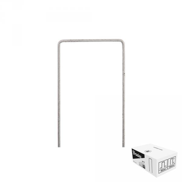 Шпилька "U" металева оцинкована 7/15 см - 100шт. в коробці, Bradas ATSMGU1715/100BOX Шпилька "U" металева оцинкована 7/15 см - 100шт. в коробці, Bradas ATSMGU1715/100BOX