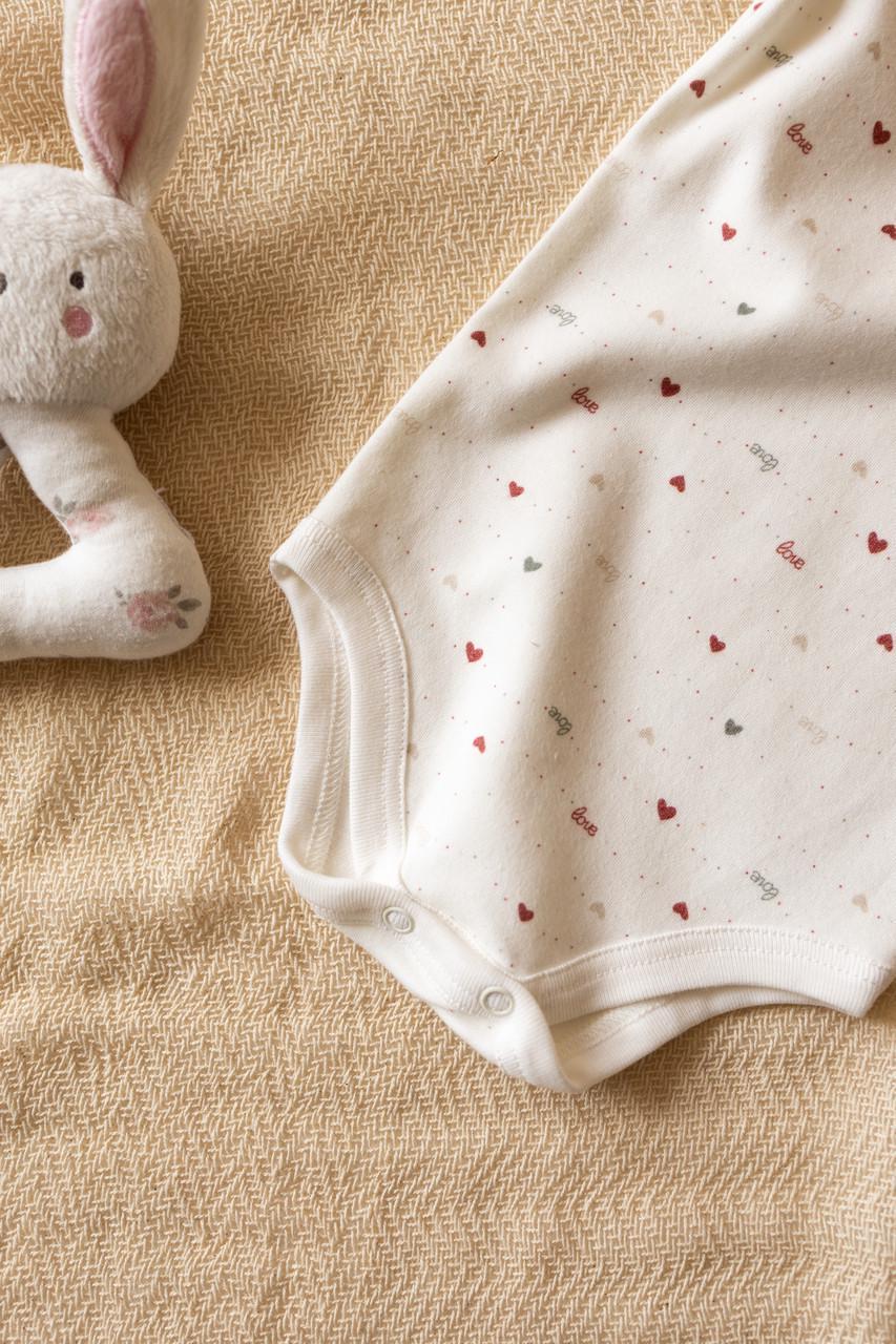 Боди интерлок короткий рукав Сердечка 56 см (2630368613) - фото 3