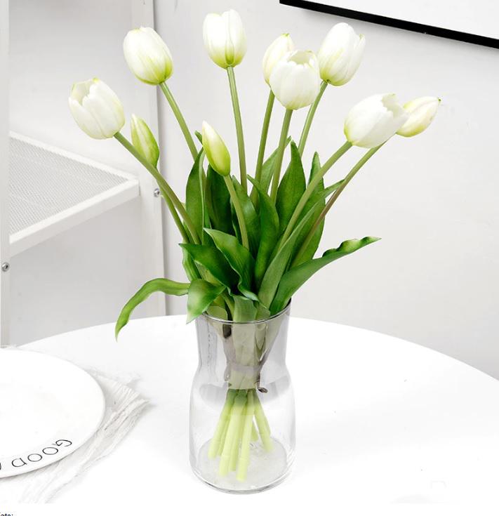 Тюльпан букет Indigo Lux 3 головы 2 бутона 40 см Белый (778-8) - фото 2