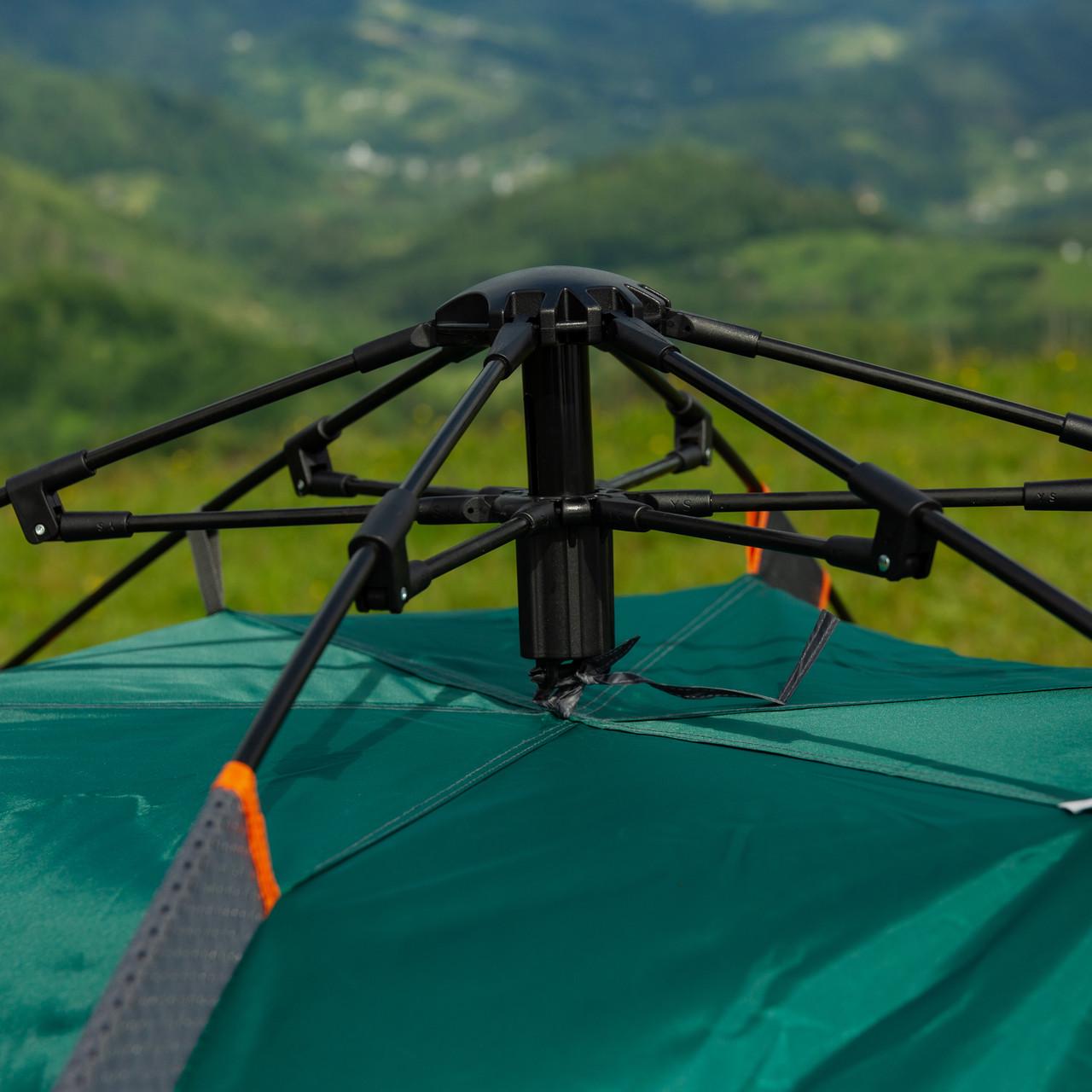Палатка автоматическая двухместная водонепроницаемая 200x230x130 см Зеленый (4687) - фото 8