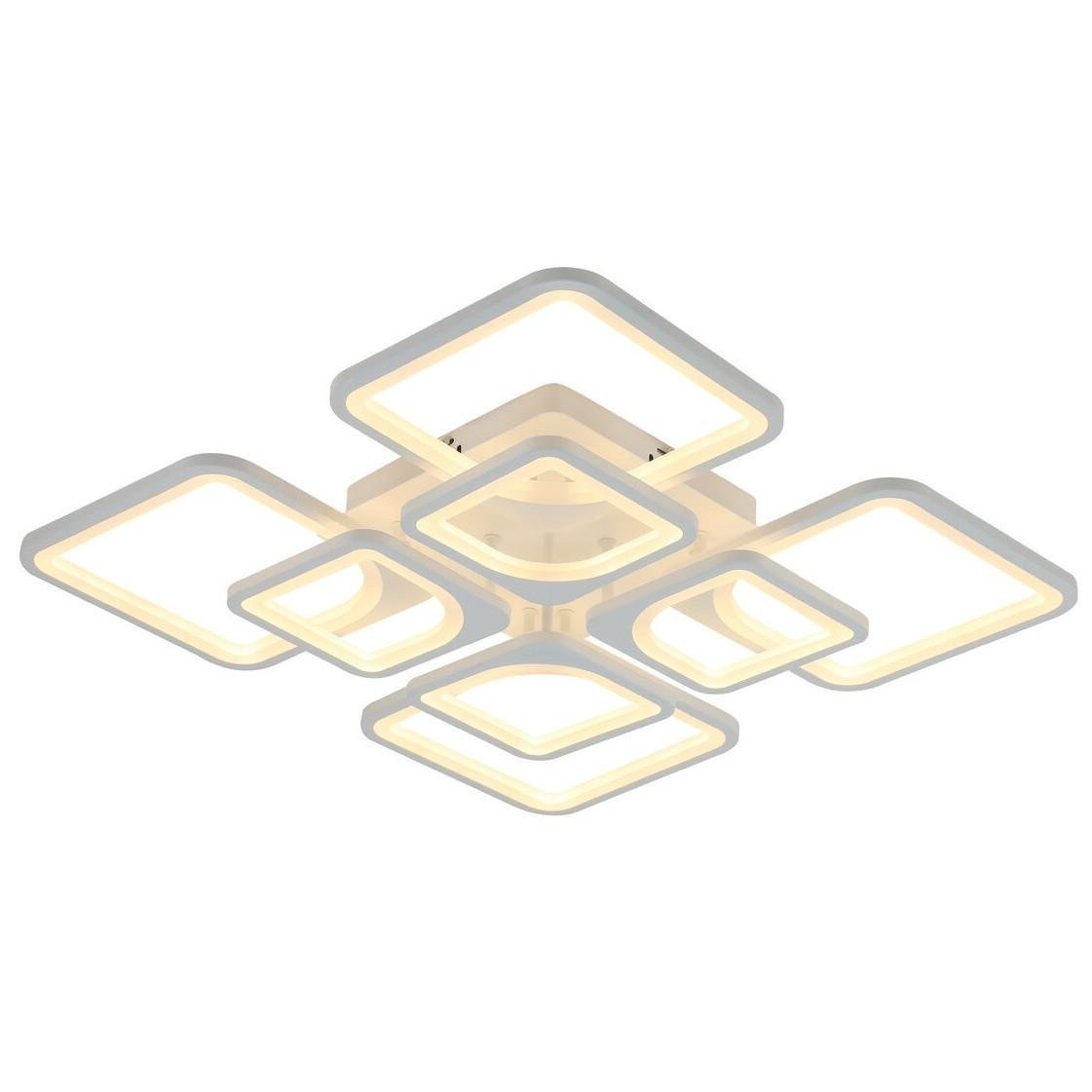 Люстра светодиодная Sirius на восемь плафонов 138W 3000-6500К Белый (6109-8 WT 138W)