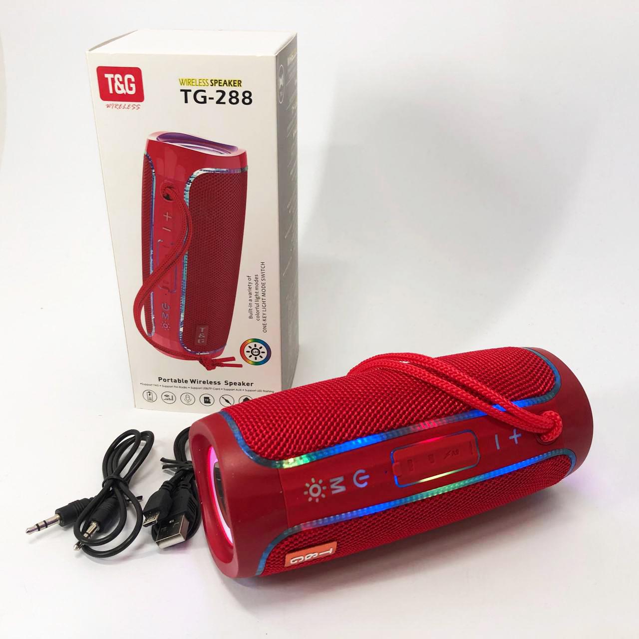 Колонка портативна з LED підсвічуванням TG288, гучна колонка для вечірки. Колір: Червоний - фото 6 Колонка портативна з LED підсвічуванням TG288, гучна колонка для вечірки. Колір: Червоний - фото 6