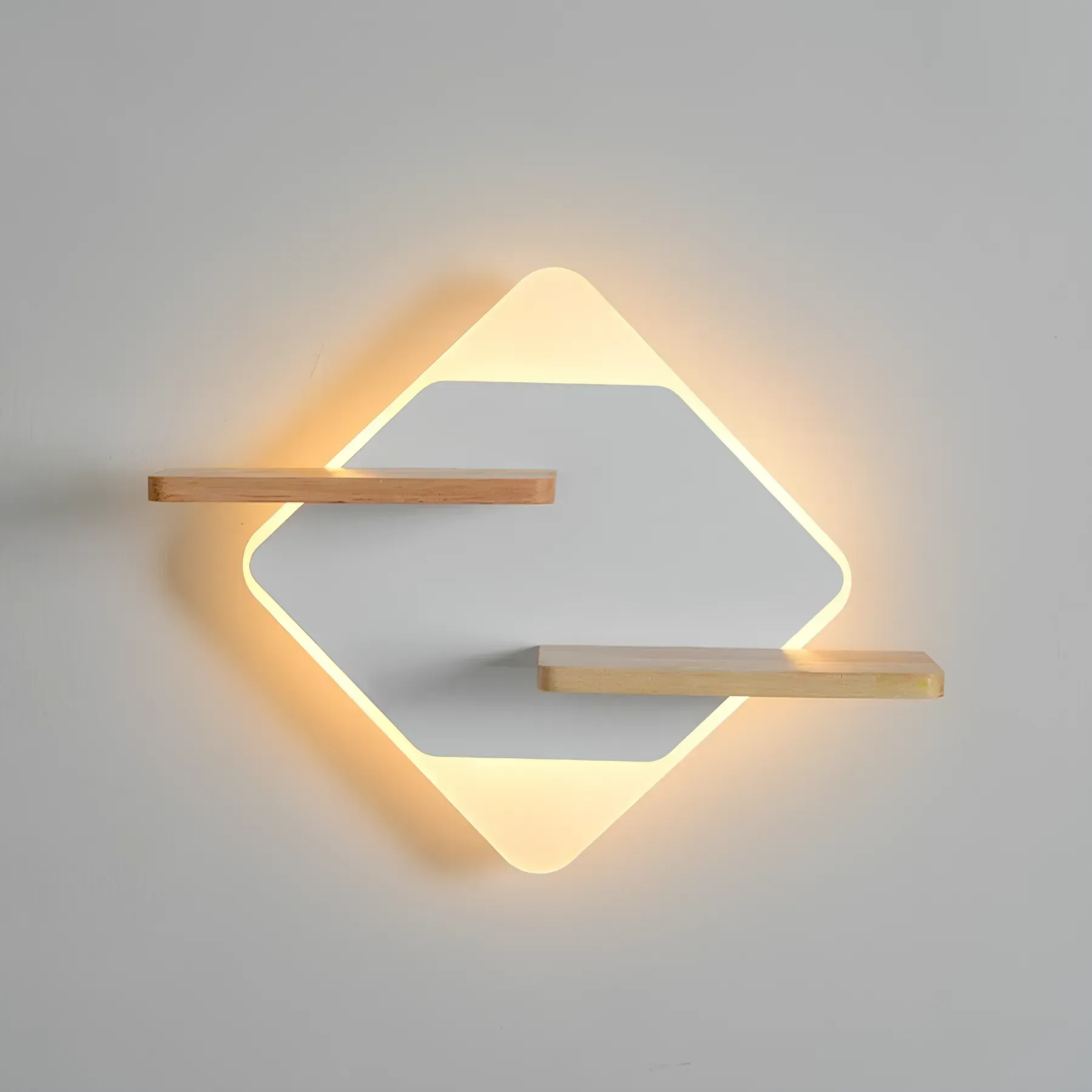 Настінне LED-бра Sirius з дерев'яними полицями 3000K IP20 8929S 325х250х110 11W Білий (28689625)