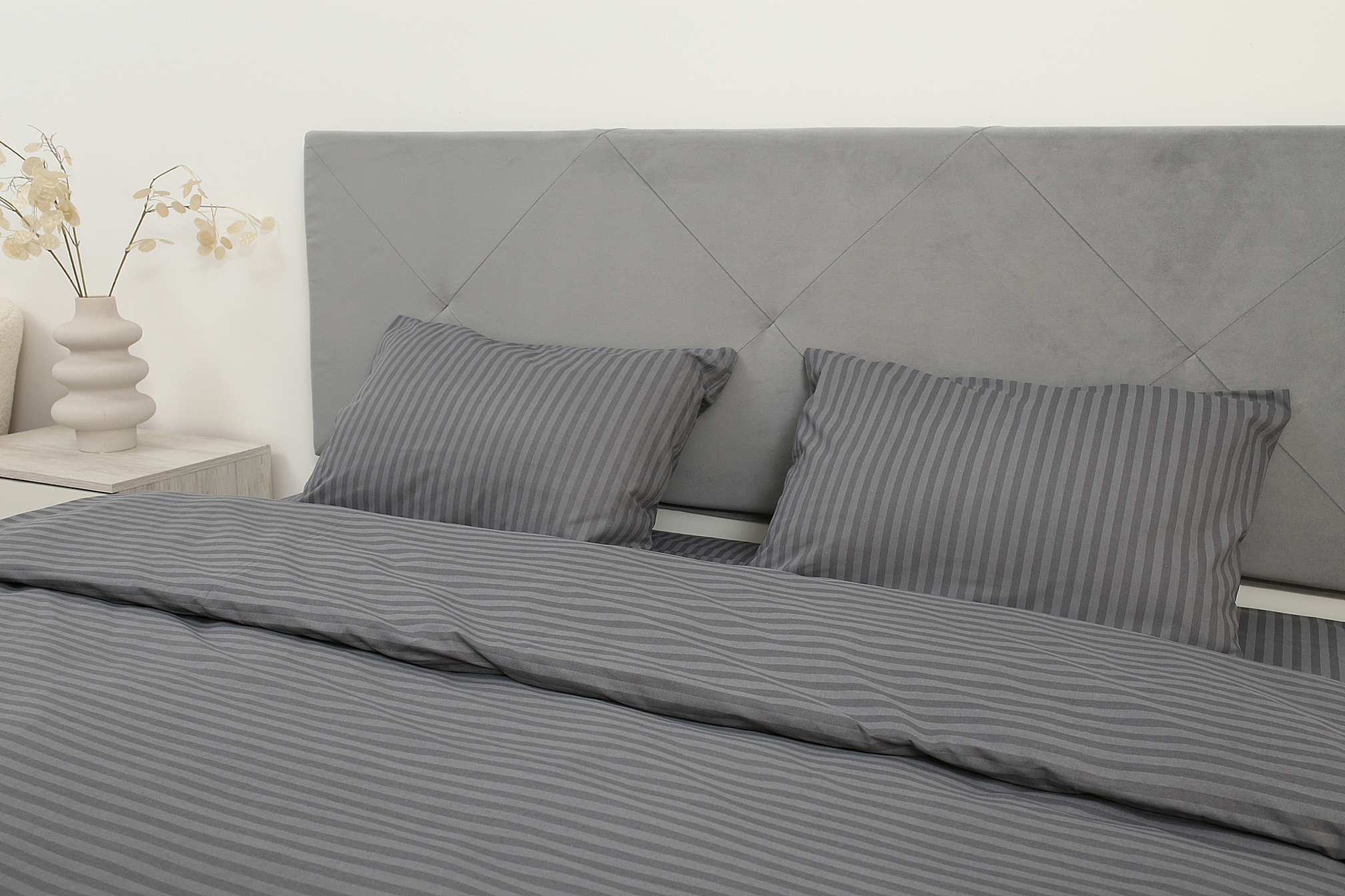 Комплект постельного белья полуторный Amore Glux-10026 бязь Серый (KPB-A1,5-GLux-10026grey (50x70)_) - фото 5 Комплект постельного белья полуторный Amore Glux-10026 бязь Серый (KPB-A1,5-GLux-10026grey (50x70)_) - фото 5