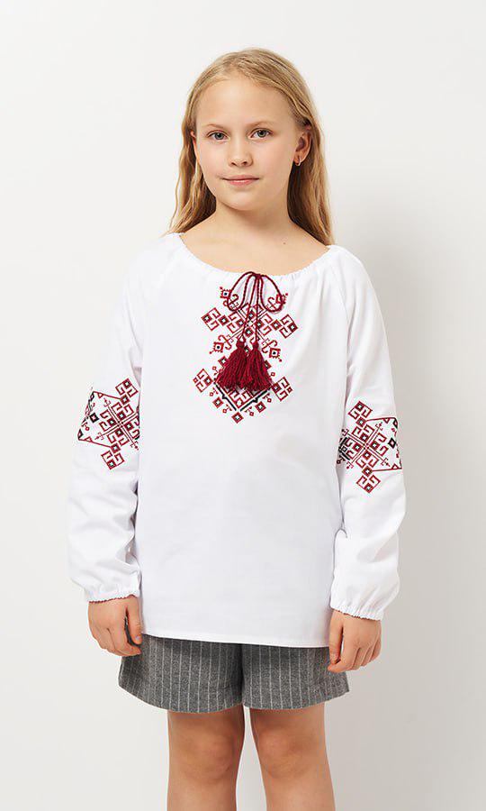 Вышиванка детская для девочки Вышиваночка р. 122 Белый (9176-4) - фото 2 Вышиванка детская для девочки Вышиваночка р. 122 Белый (9176-4) - фото 2