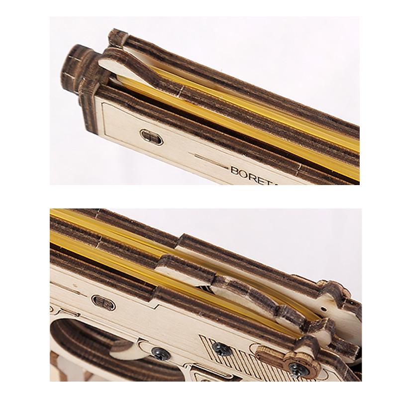 Конструктор деревянный 3D Unique JSP202 Colt Revolver 44 детали - фото 4